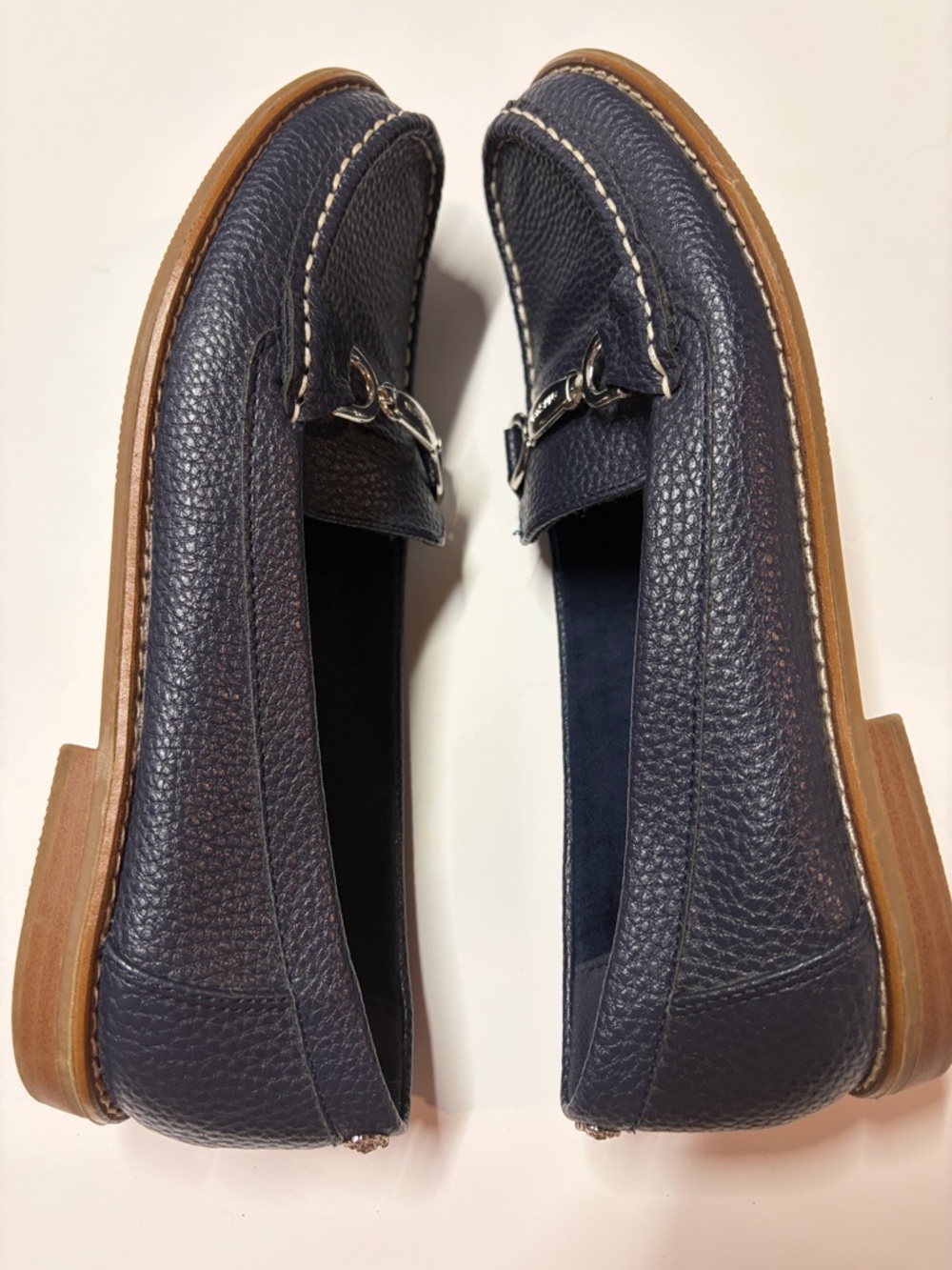 Anne Klein AK Navy Loafers Comfort iFlex Driving Moc Shoes Size 9 - Picture 8 of 9
